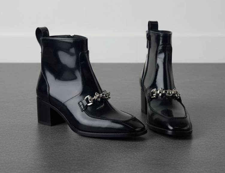 Foto de uma Bota Louboutin.