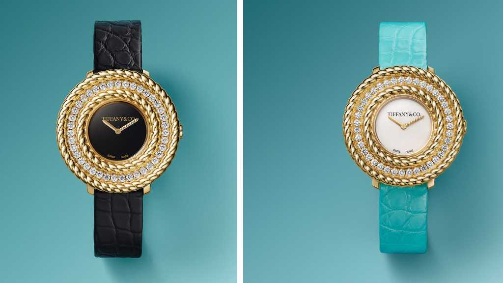 Montagem de fotos de relógios Tiffany & Co uma das marcas do grupo LVMH.