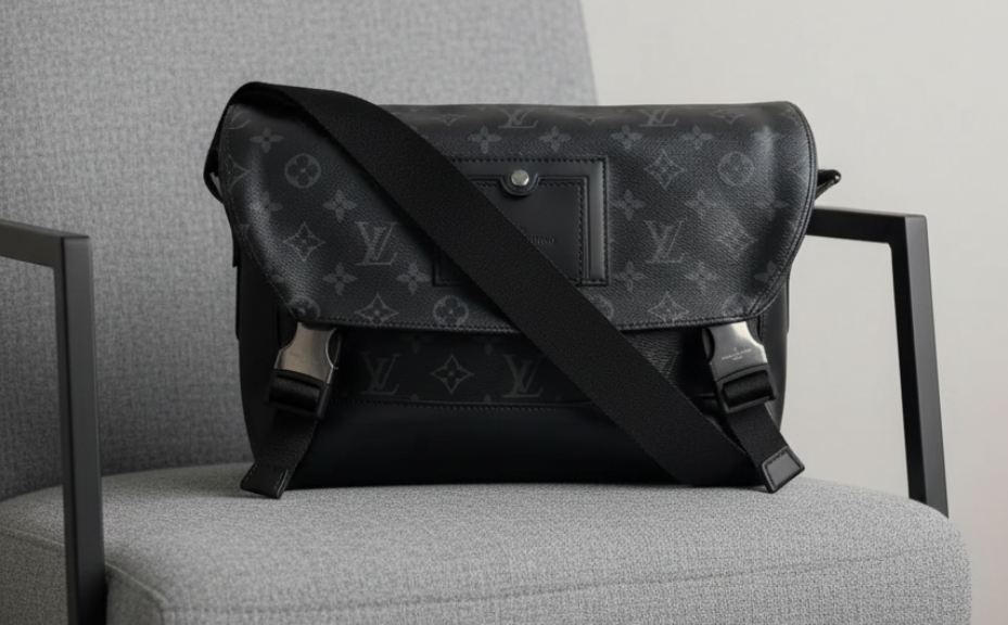 Foto de Bolsa Messsenger Louis Vuitton um dos acessórios masculinos na Black Friday do Etiqueta Única.