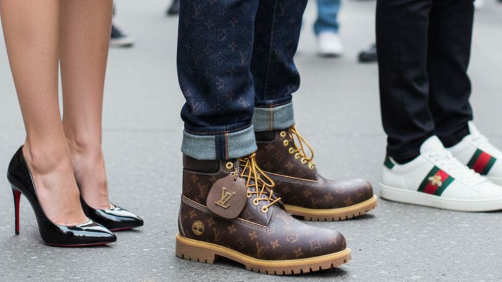 Louis Vuitton e Timberland lançam botas masculinas com ouro 18k de R$420 mil.