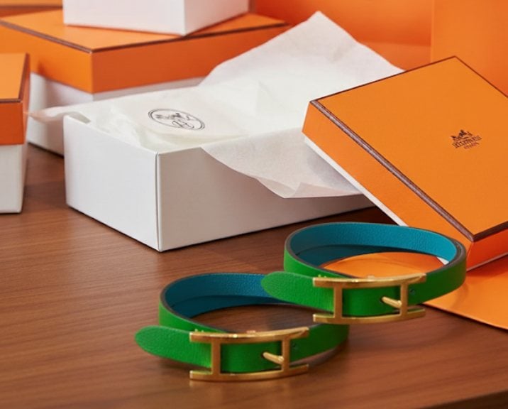 Foto da pulseira Hermès Behapi um dos modelos de luxo mais buscados no mercado.