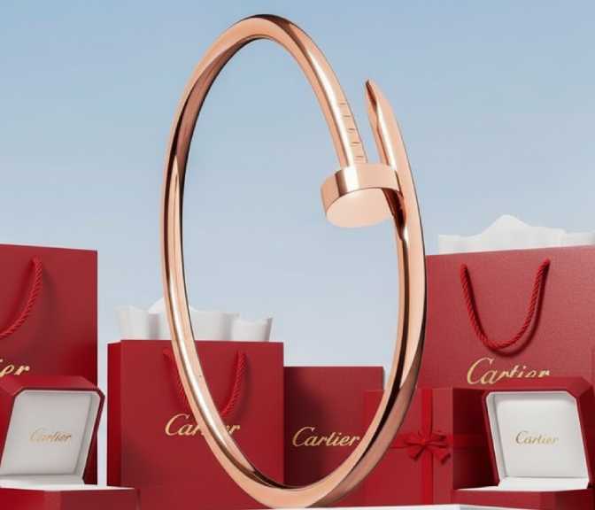 Foto de pulseira de luxo Cartier Juste on Clou.