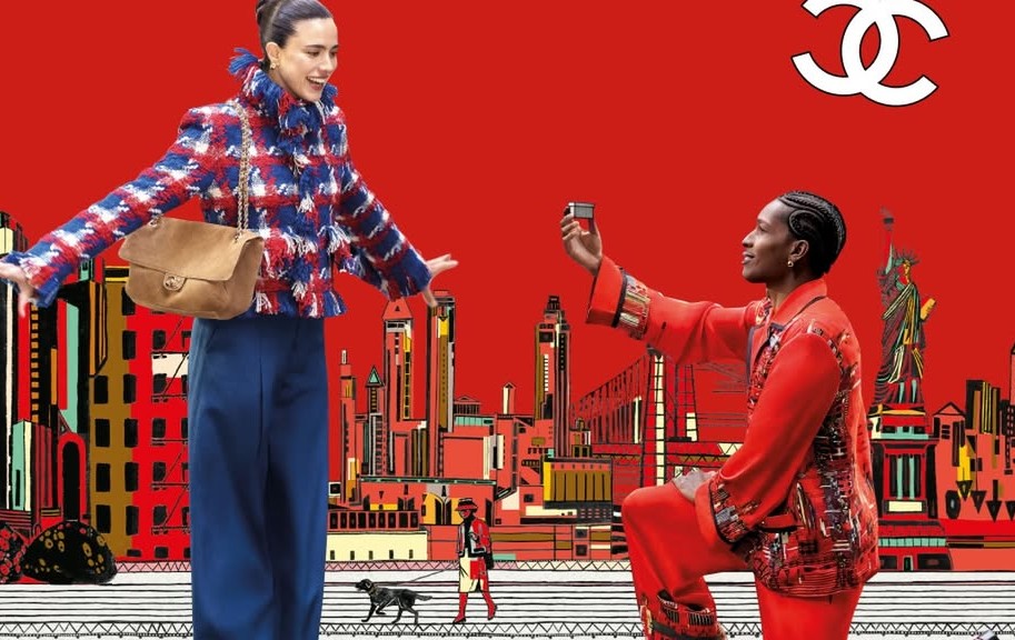 Foto de Asap Rocky o novo embaixador da Chanel em campanha da marca.