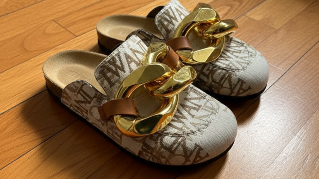 Foto de Mule Chain Estampado da  JW Anderson, uma das maiores marcas britânicas na Xmas Sale. 