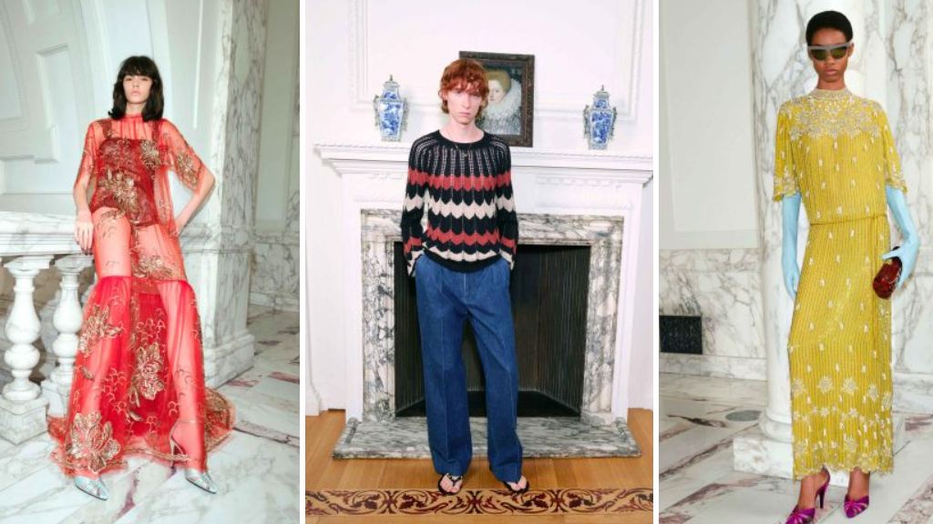 Montagem de fotos da nova coleção da Valentino.