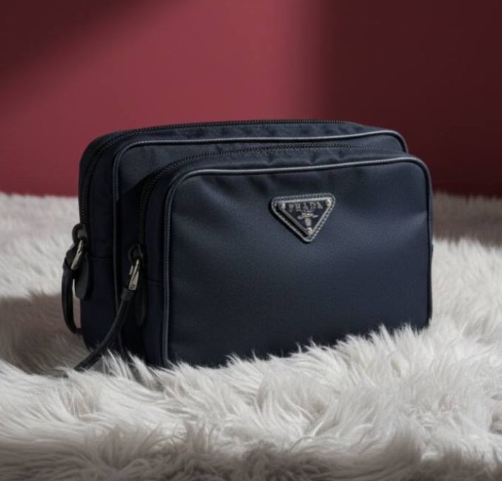 Foto de um dos pequenos acessórios Prada para presentear natal: pochete re-nylon.