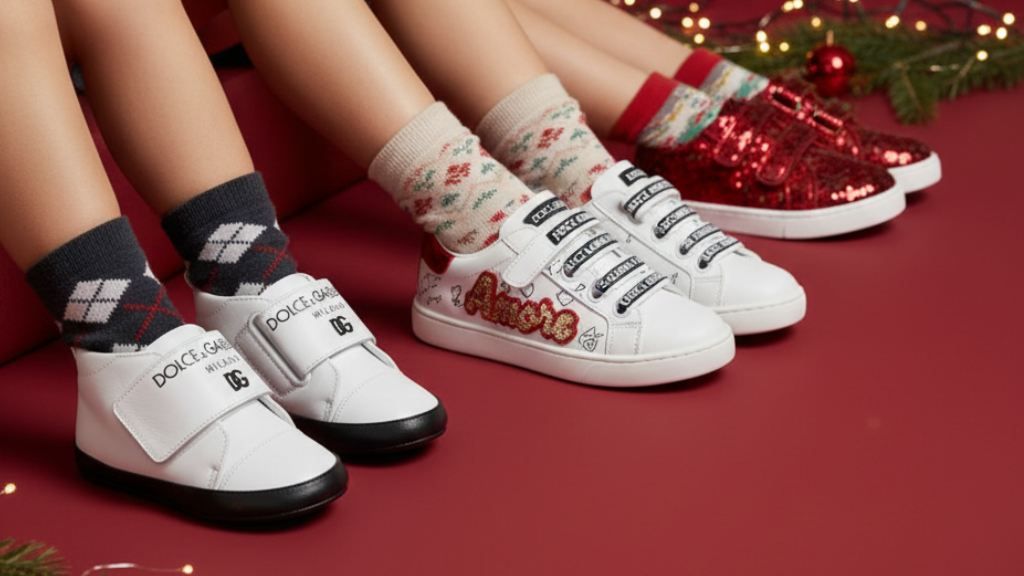 Os Sapatos Infantis da Dolce e Gabbana para presentear meninas de 0 a 12 anos de idade na Xmas Sale for Kids do Etiqueta Única.