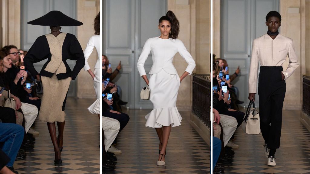 Montagem de fotos do Desfile Jacquemus Inverno 2026/2027 na Paris Fashion Week