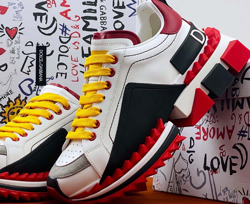 Foto de uma das peças masculinas mais icônicas da Dolce & Gabbana: Tênis Super King.