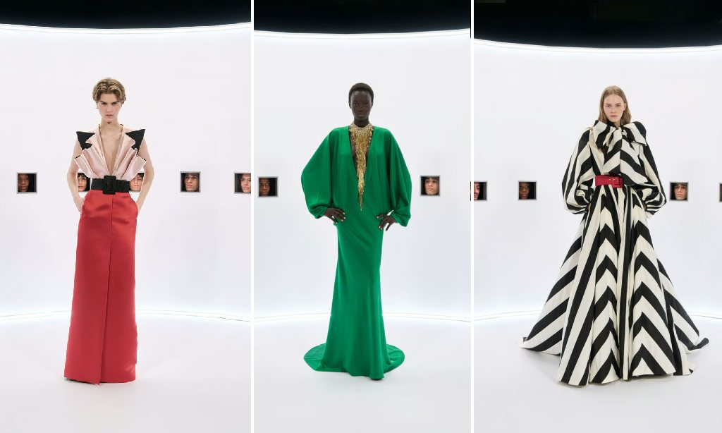 Montagem de fotos da
Coleção Alta-Costura Valentino Spring Summer 2026.