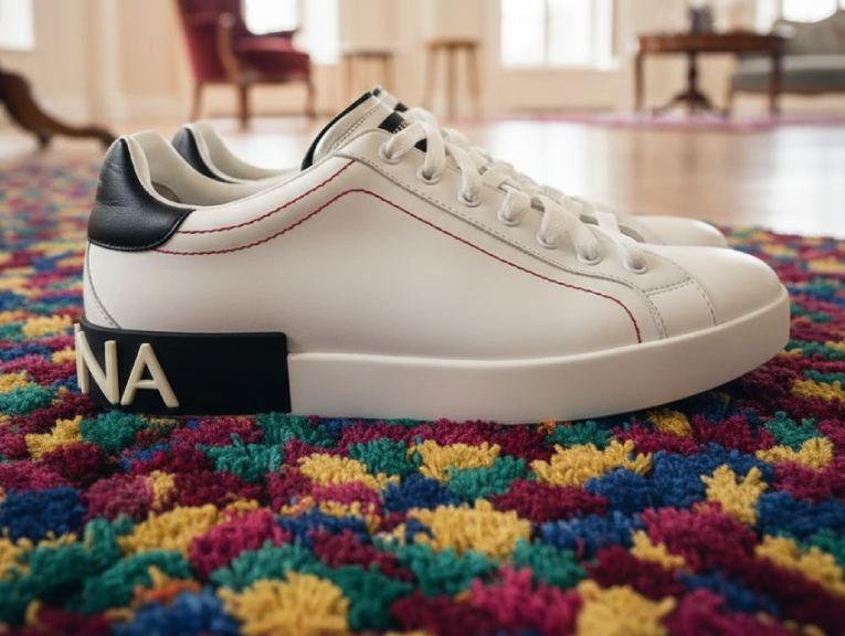 Foto de um Tênis Masculino Portofino da Marca de luxo Dolce & Gabbana perfeito para o verão.