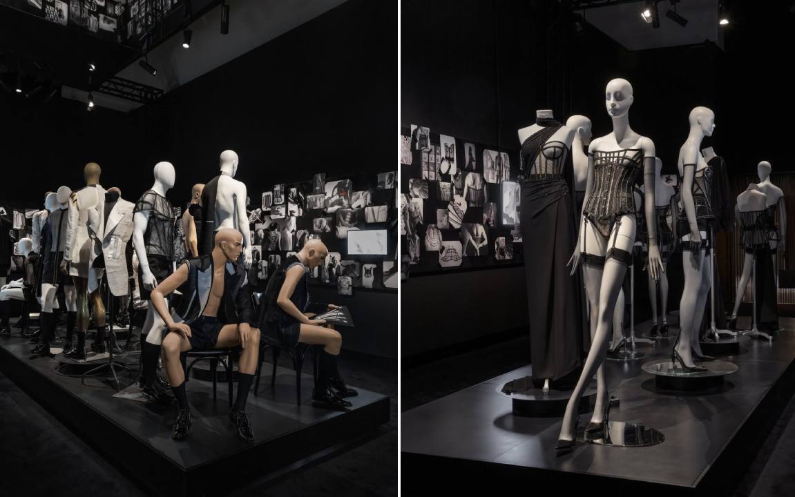 Montagem de fotos de uma das salas da exposição  “From the Heart to the Hands”  