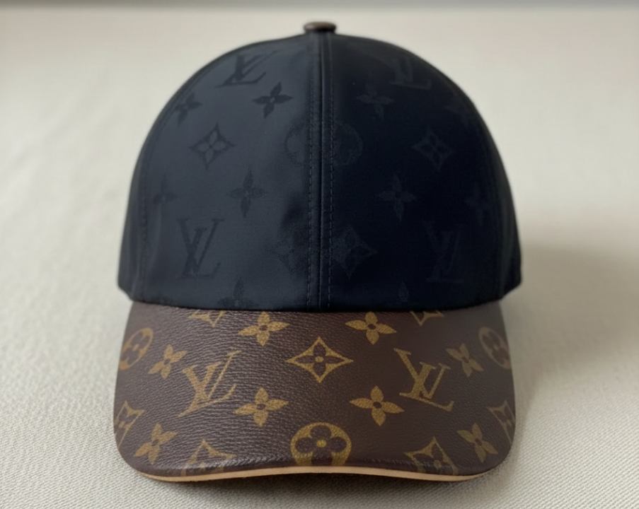Foto de uma das ideias de presentes masculinos da Louis Vuitton para Valentine's Day: Boné LV Monograma Bicolor.