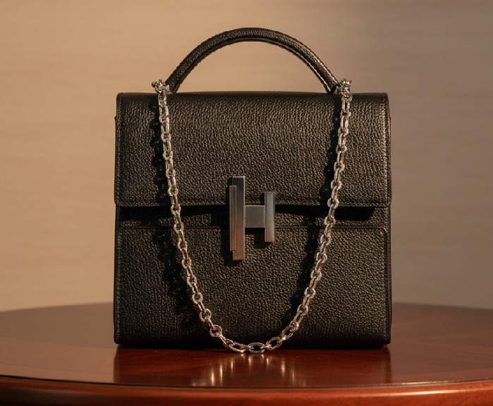 Foto da Cinhetic, um dos modelos de bolsas quiet luxury da Hermès.