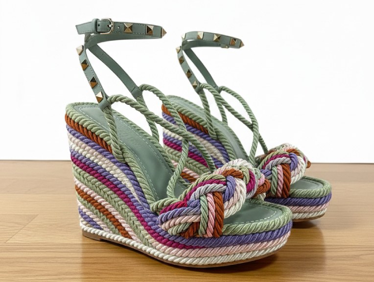 Foto de Sandália Anabela da Valentino, um dos sapatos tendências para a primavera/verão.