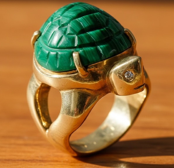 Foto de Anel Silvia Furmanovich Tartaruga, um dos maiores nomes da joalheria brasileira.