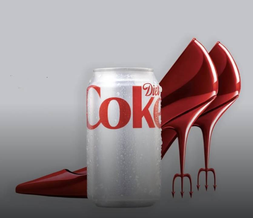 Foto da Collab entre a Coca-Cola Diet X O Diabo Veste Prada 2.