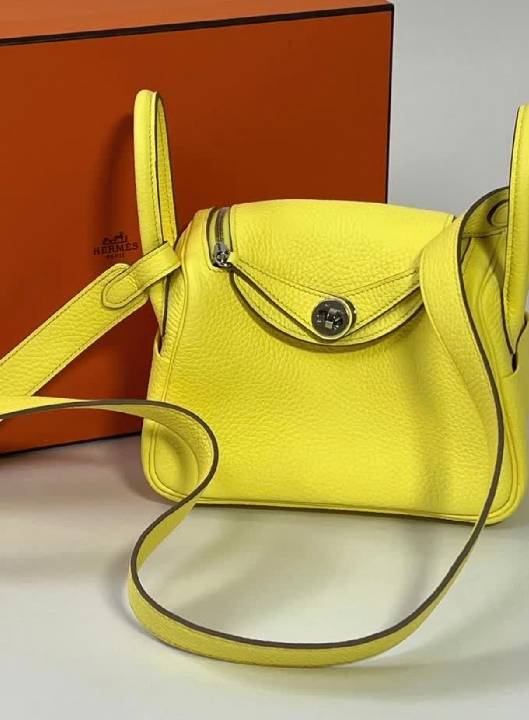 Foto da Lindy, uma das bolsas Hermès mais acessíveis do que a Birkin e a Kelly.