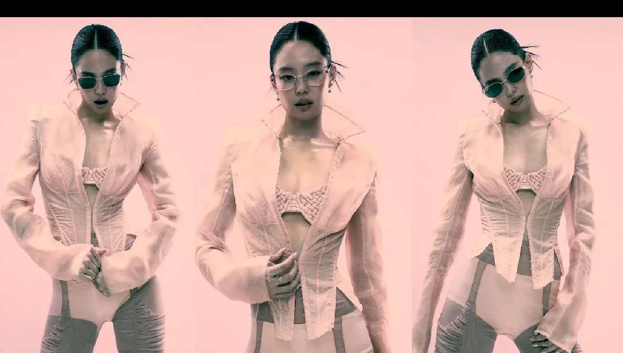 Foto de várias poses de da cantora do blackpink como embaixdora da Ray-Ban.