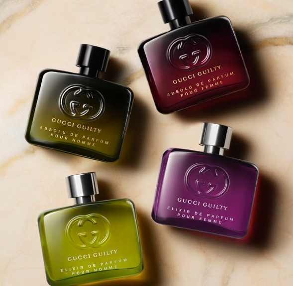 Foto de perfumes da Gucci do grupo Kering comprado pela L'oréal.