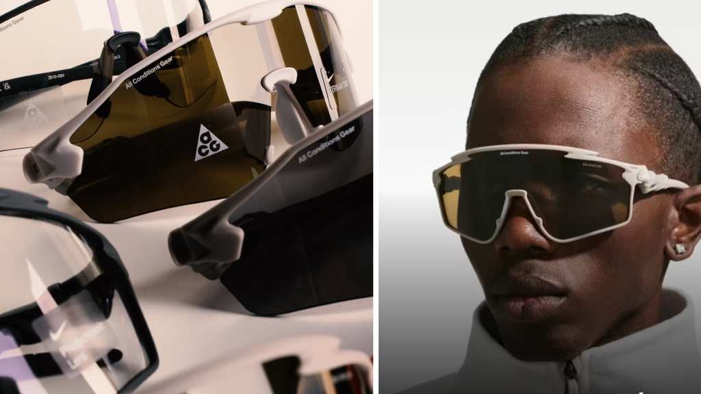 Fotos dos óculos NIKE ACG: Os modelos “Vista Vert” e “Vista Peak”.