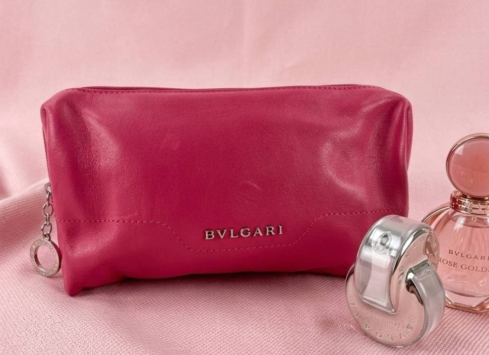 Nécessaire Bulgari Couro.