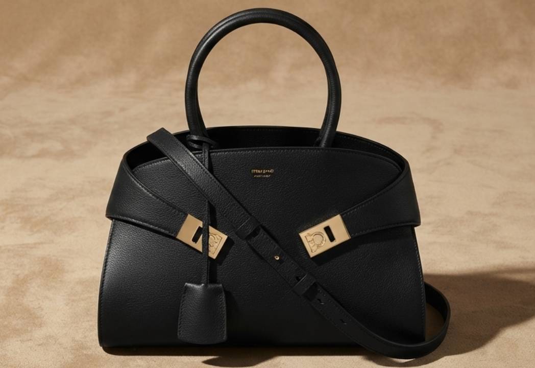 Foto de uma das bolsas ferragamo mais disputadas na Second Hand Week 2026: Hug Bag.