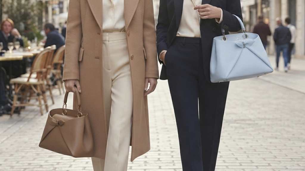 mulheres carregando a nova bolsa Dior Cigale criada por jonathan anderson.