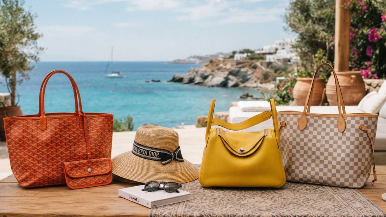 Bolsas de Luxo no Euro Summer: modelos da hermès, louis vuitton e goyard.