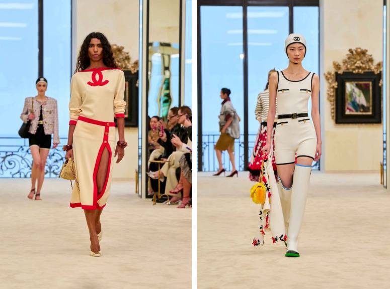 Looks do desfile Chanel Coco Beach que ajudaram a marca a ficar no topo da lyst index como marca mais desejada 2026.