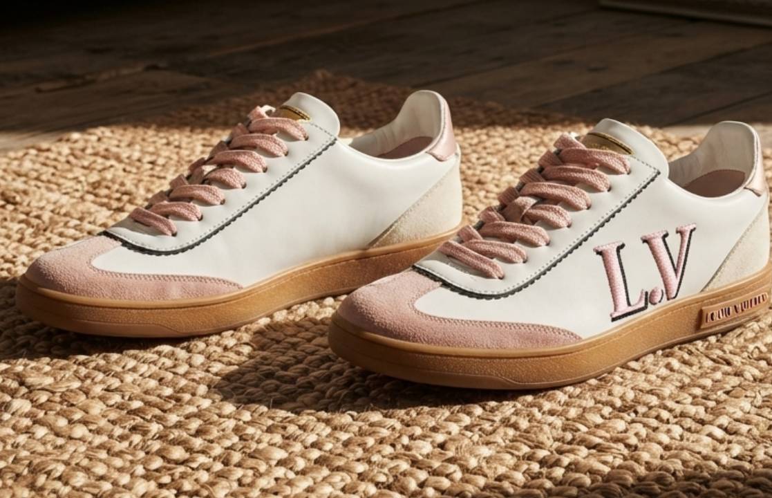 Tênis feminino de luxo da Louis Vuitton no mercado second hand.