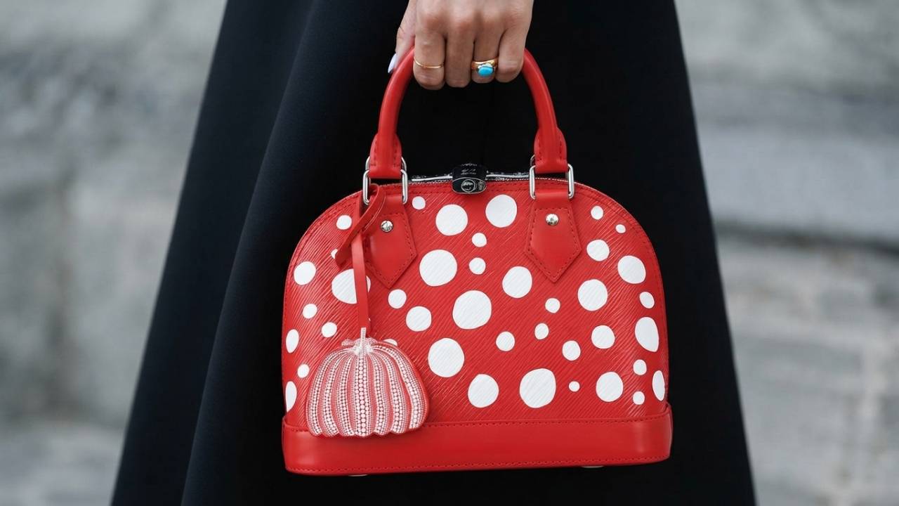 Bolsa Louis Vuitton Alma em collab com a artista yayoi kusama.