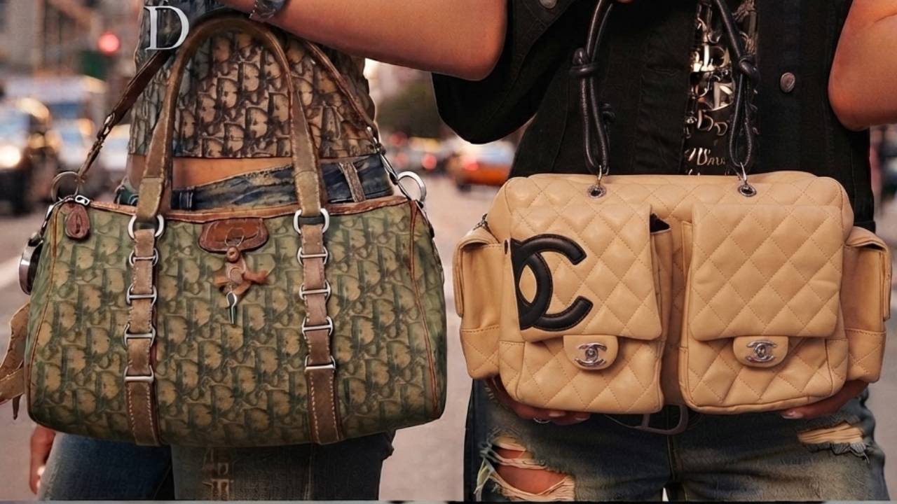 Bolsas de luxo archive fashion seminovas da marca Chanel e Dior, modelos vintage e anos 2000.
