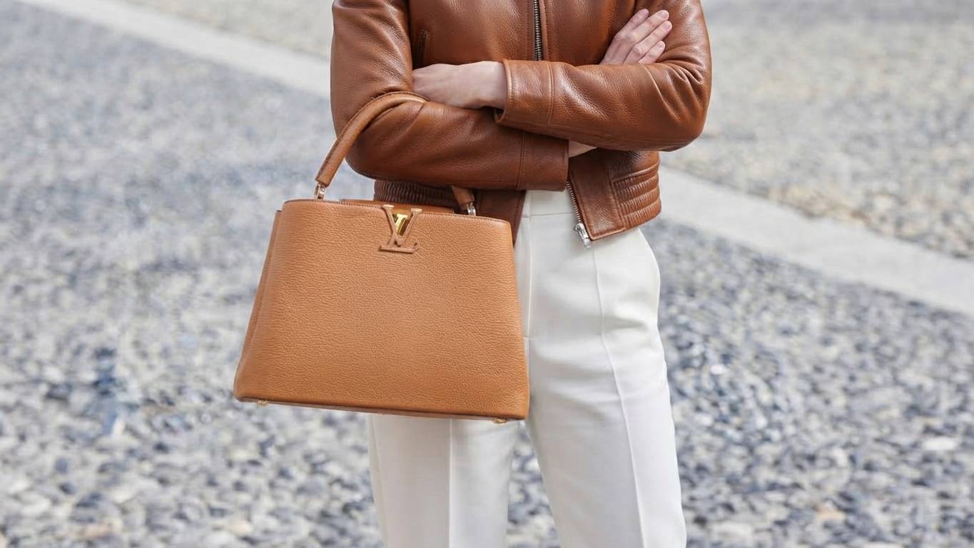 Foto de um dos modelos de bolsas louis vuitton sem monograma, Capucines Tote Bag.