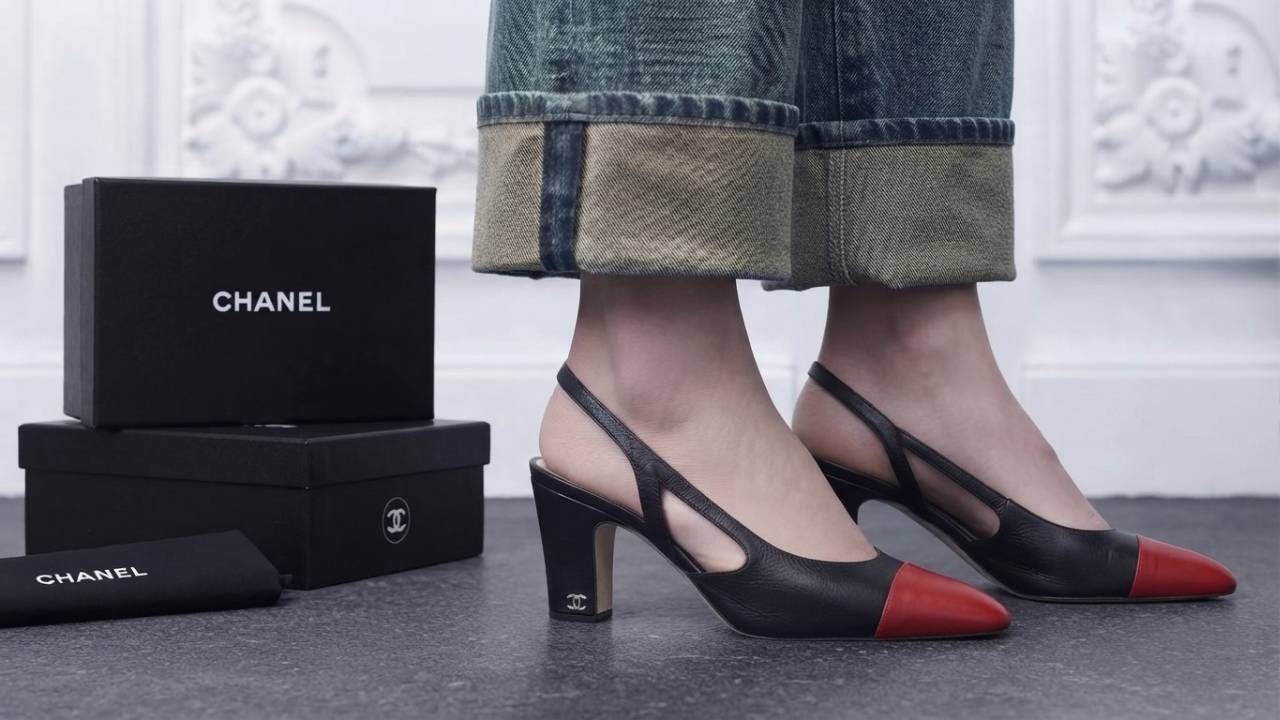 Sapato bicolor da chanel second hand.